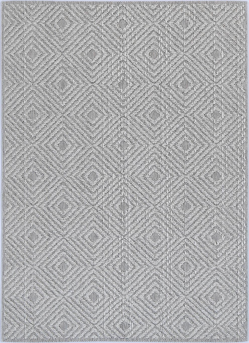 Valentina Fugui Grey Geometric Flatweave Rug