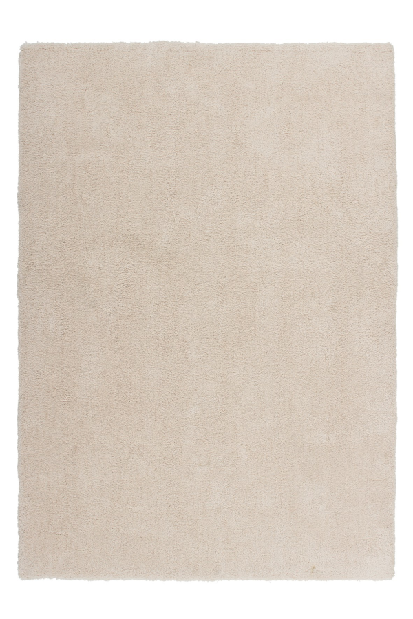 Affordable Shaggy Plain Cream Rug with Soft Touch