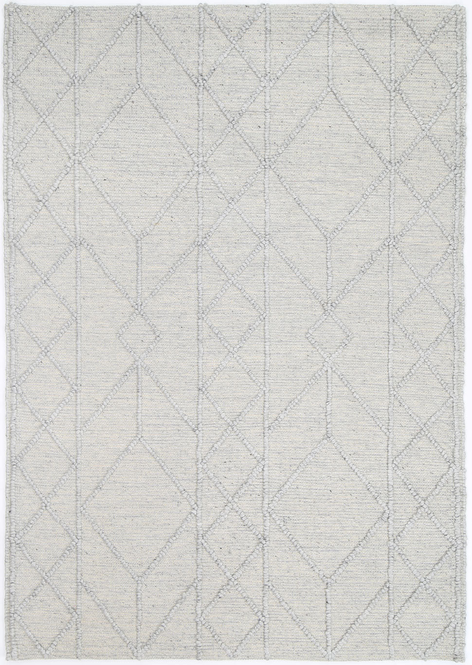 Kaiden Interweave Tribal Grey Wool Rug