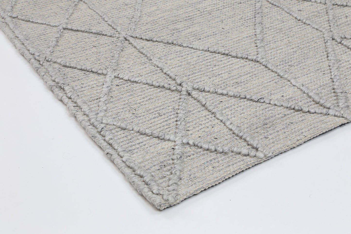 Kaiden Interweave Tribal Grey Wool Rug