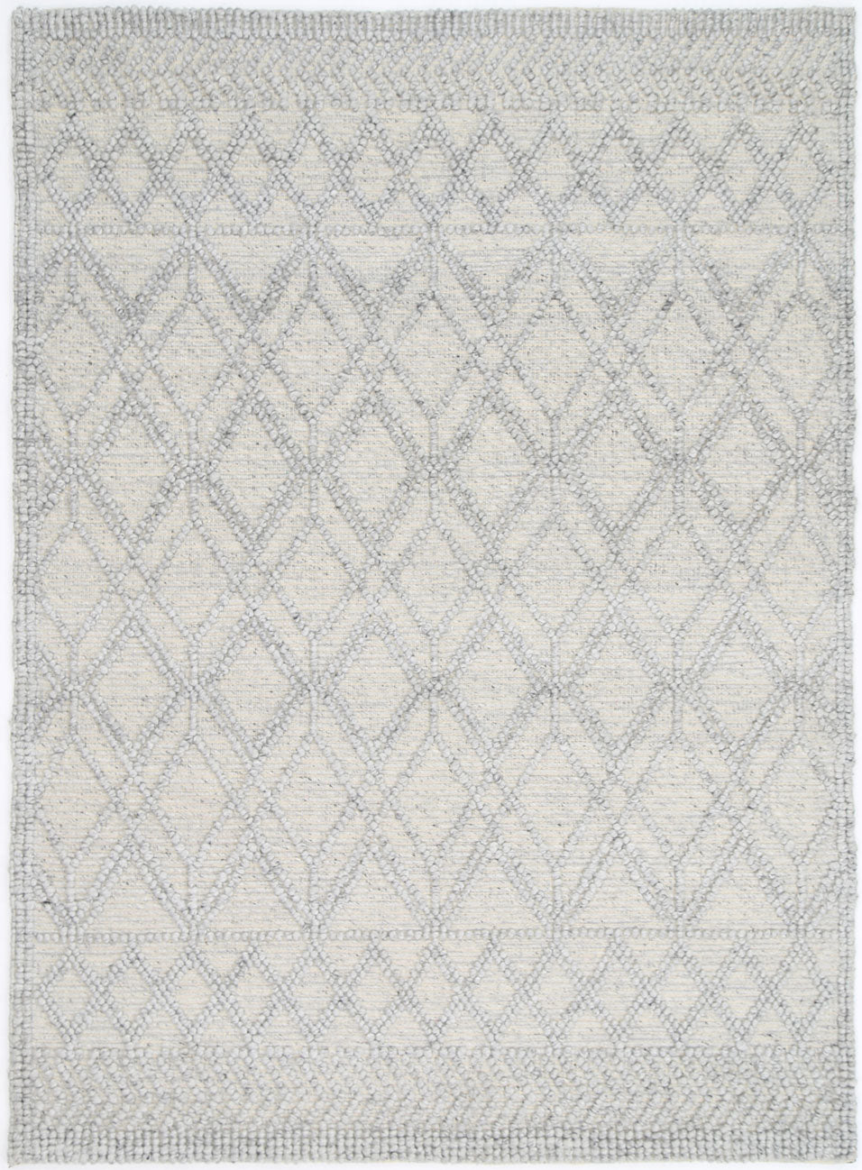 Kaiden Cobblestone Tribal Grey Wool Rug