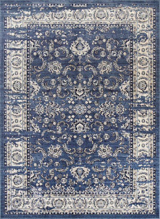 Aryana Ziegler Distressed Navy Rug