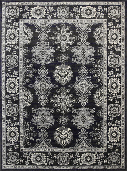 Aryana Ziegler Navy Grey Rug