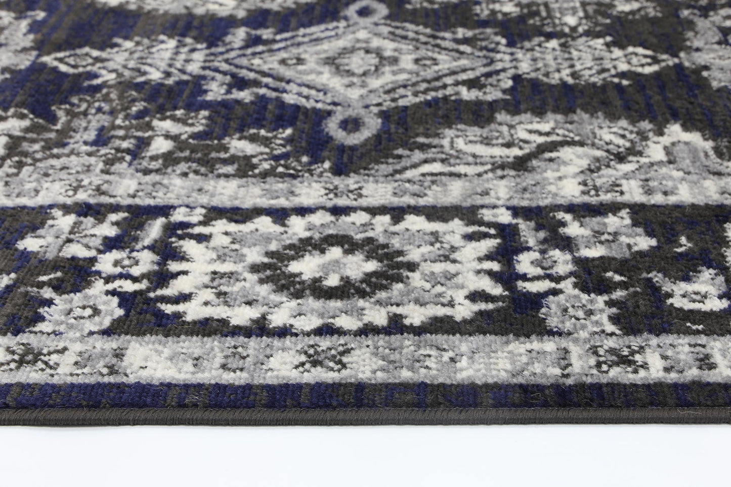 Aryana Ziegler Navy Grey Rug