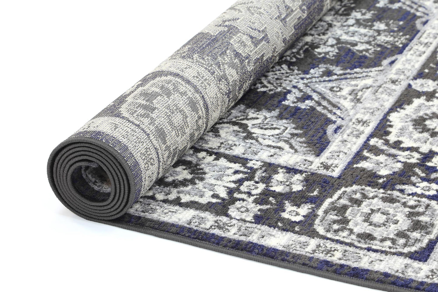 Aryana Ziegler Navy Grey Rug