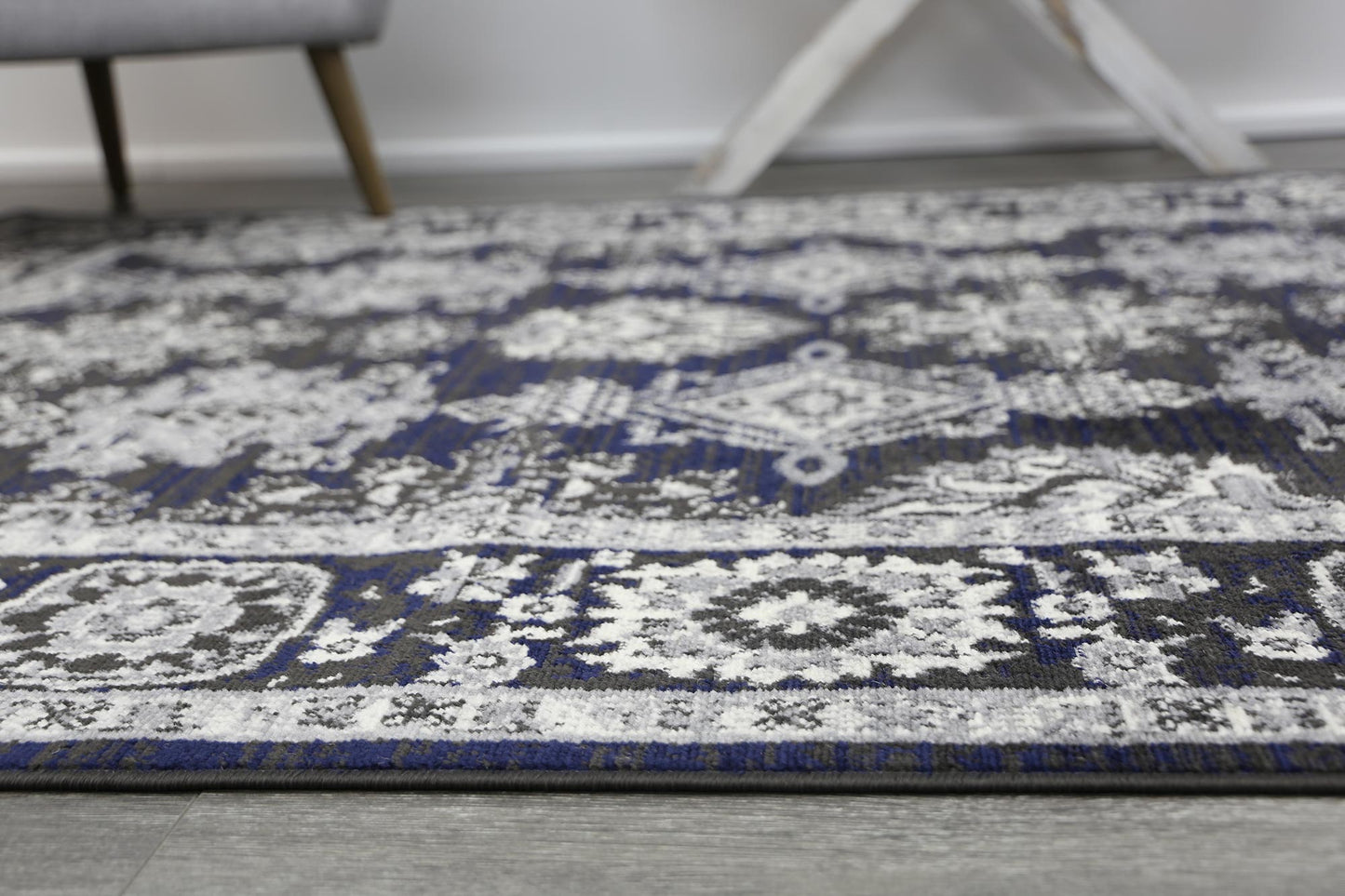 Aryana Ziegler Navy Grey Rug