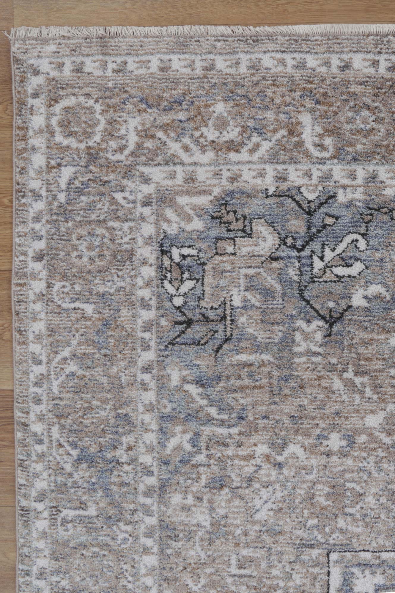 Zedland Virginia Medallion Transitional Ash Rug