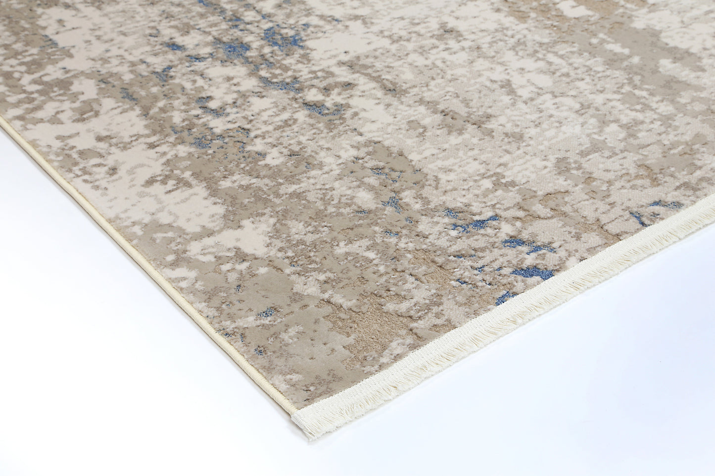 Istanbul One Modern Beige Blue Rug 01BBLU