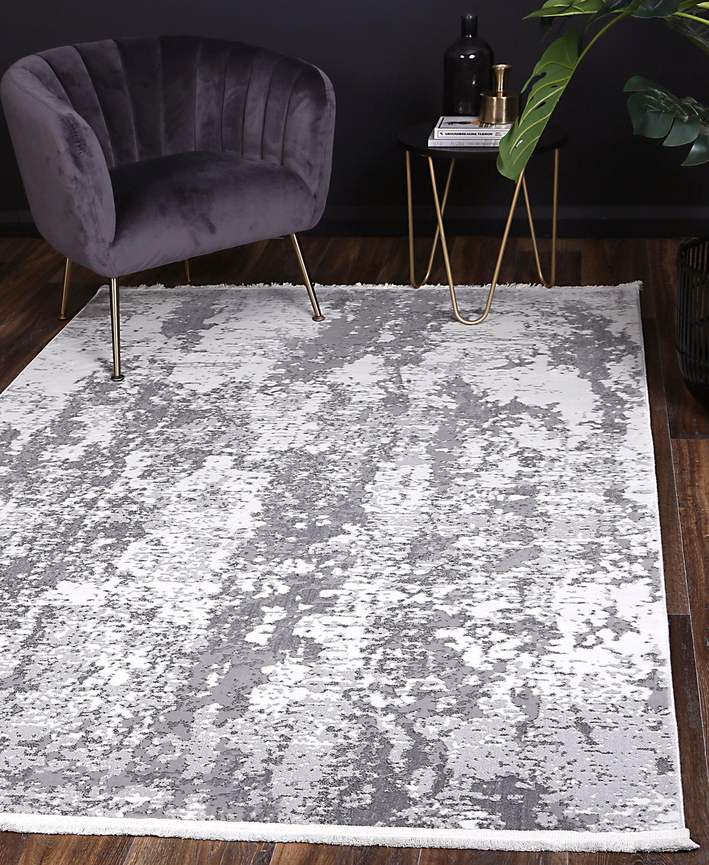 Istanbul One Modern Grey Rug 01GREY