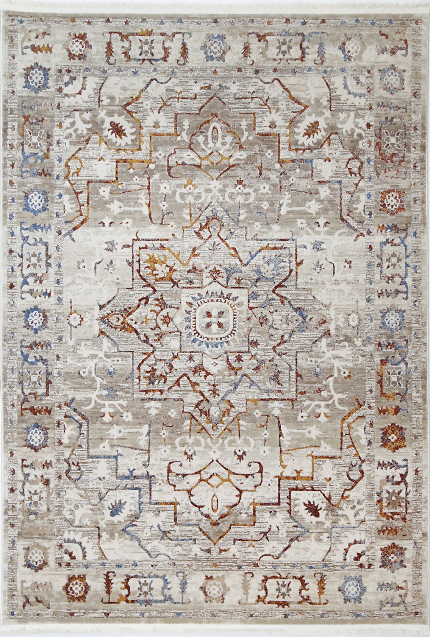 Istanbul Medallion Beige Multi Rug 05BMUL