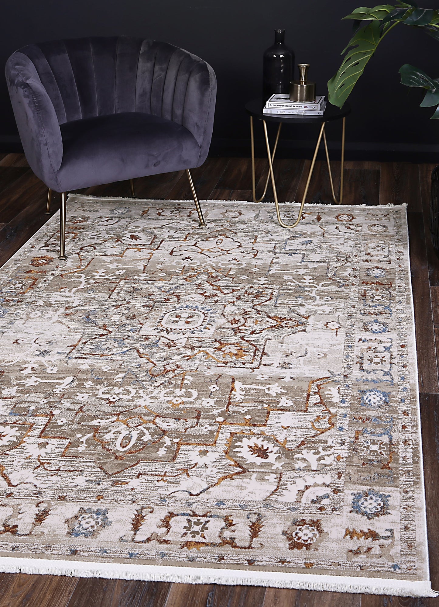 Istanbul Medallion Beige Multi Rug 05BMUL