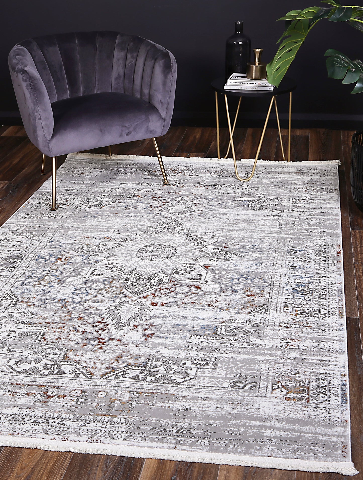 Istanbul Medallion Grey Multi Rug 06GMUL