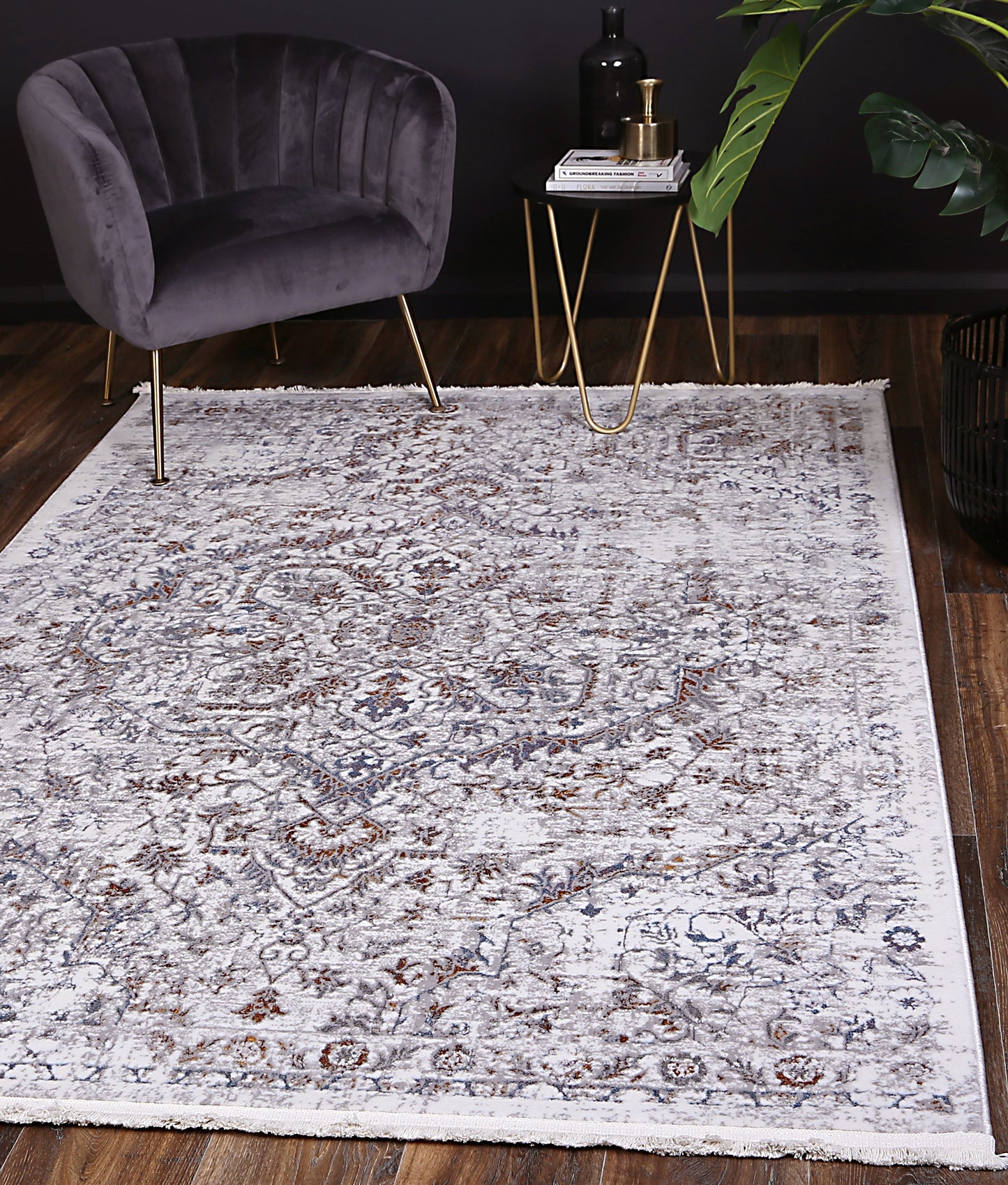 Istanbul Vintage Grey Multi Rug 07GMUL