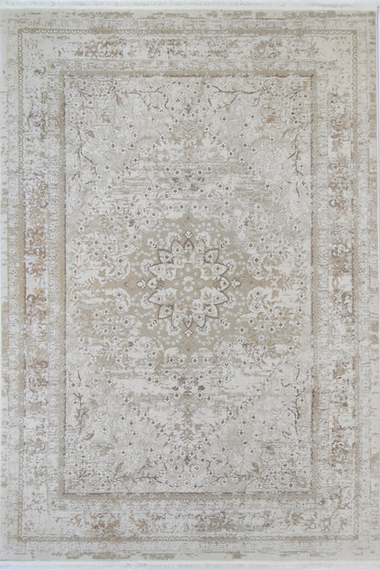 Istanbul Vintage Medallion Beige Rug 08BEIG