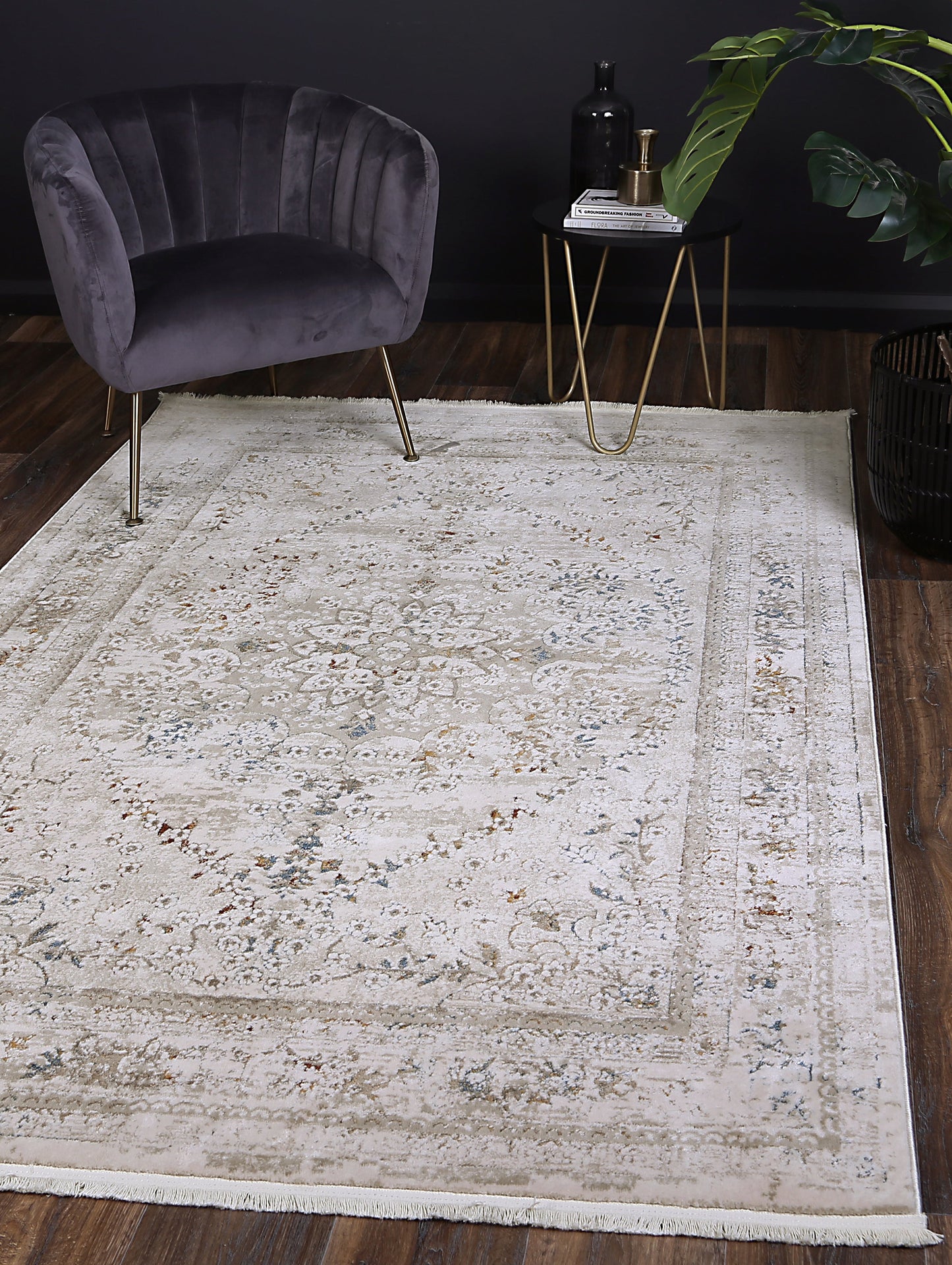 Istanbul Vintage Medalion Beige Multi Rug 08BMUL