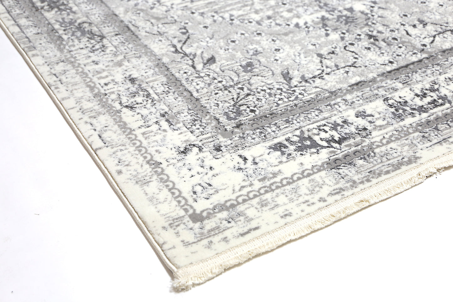 Istanbul Vintage Medalion Grey Rug 08GREY