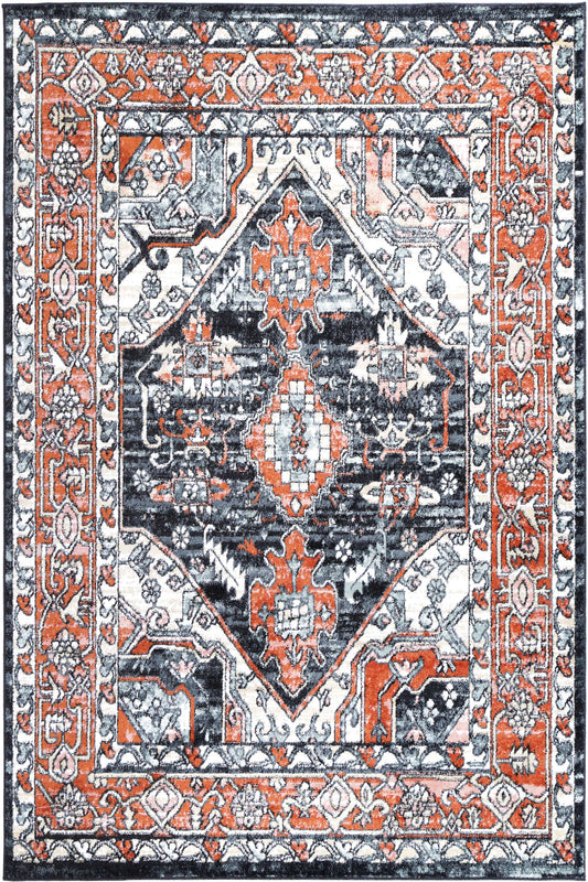 Parkland Leoplda Traditional Black Rug