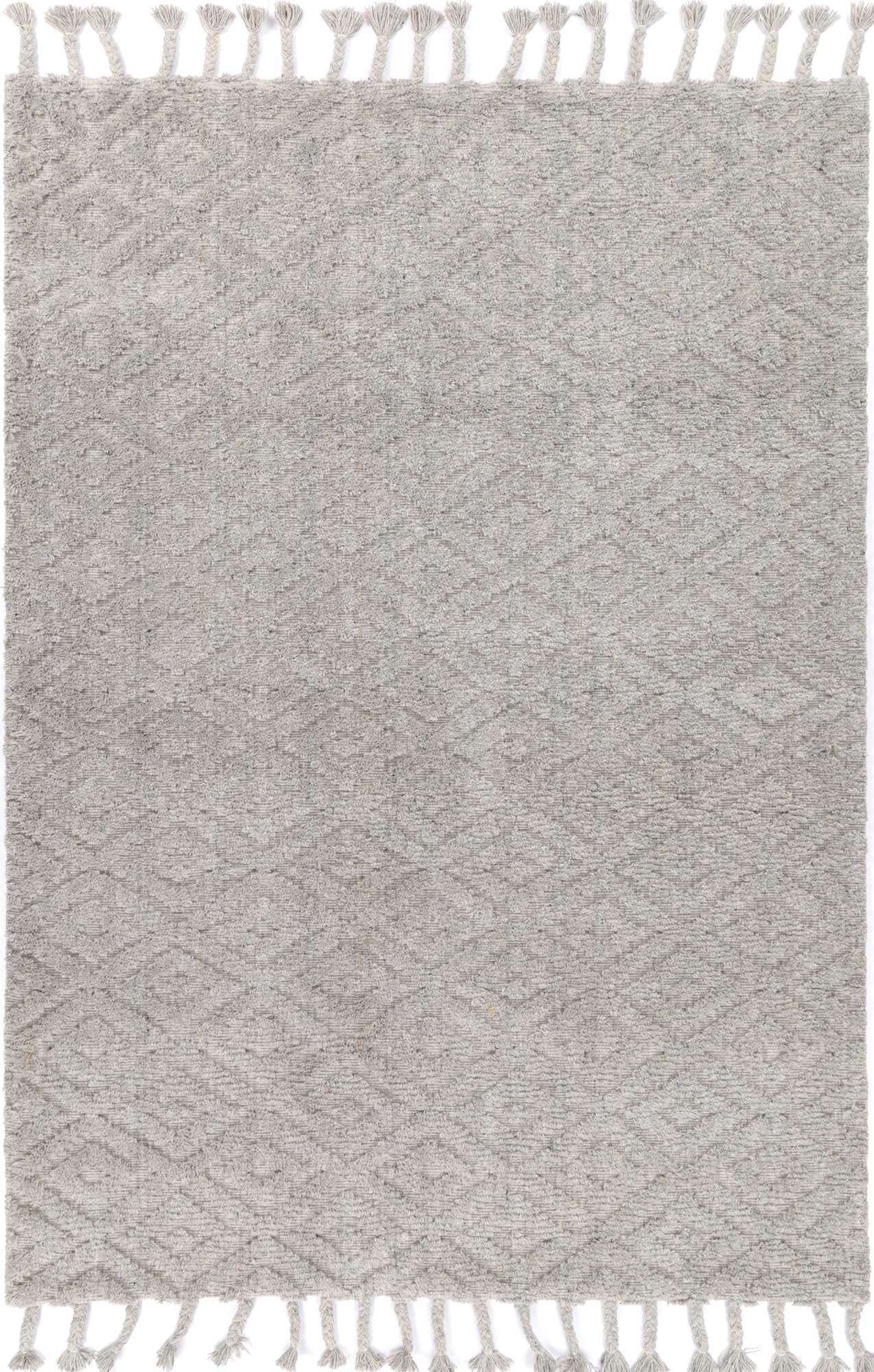 Varanasi Diamond Wool Blend Grey Rug