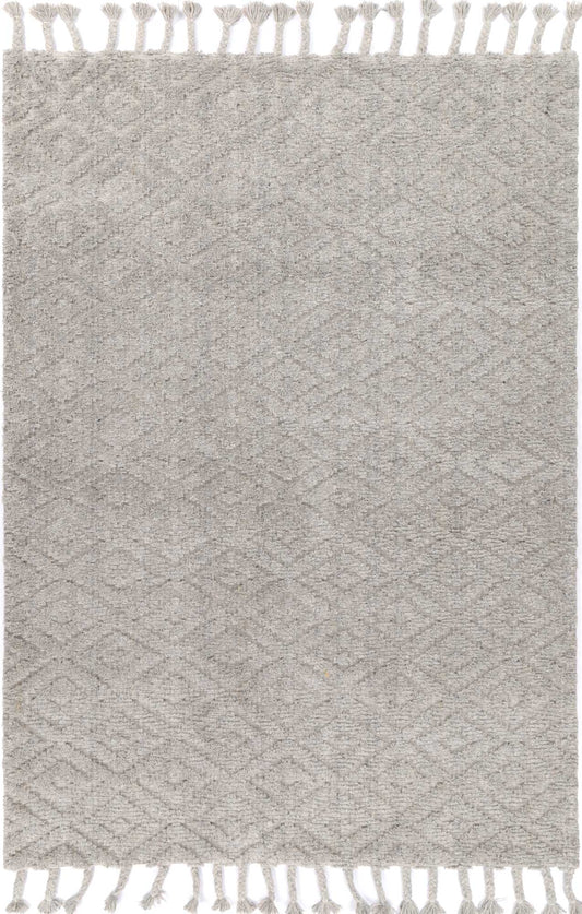 Varanasi Diamond Wool Blend Grey Rug