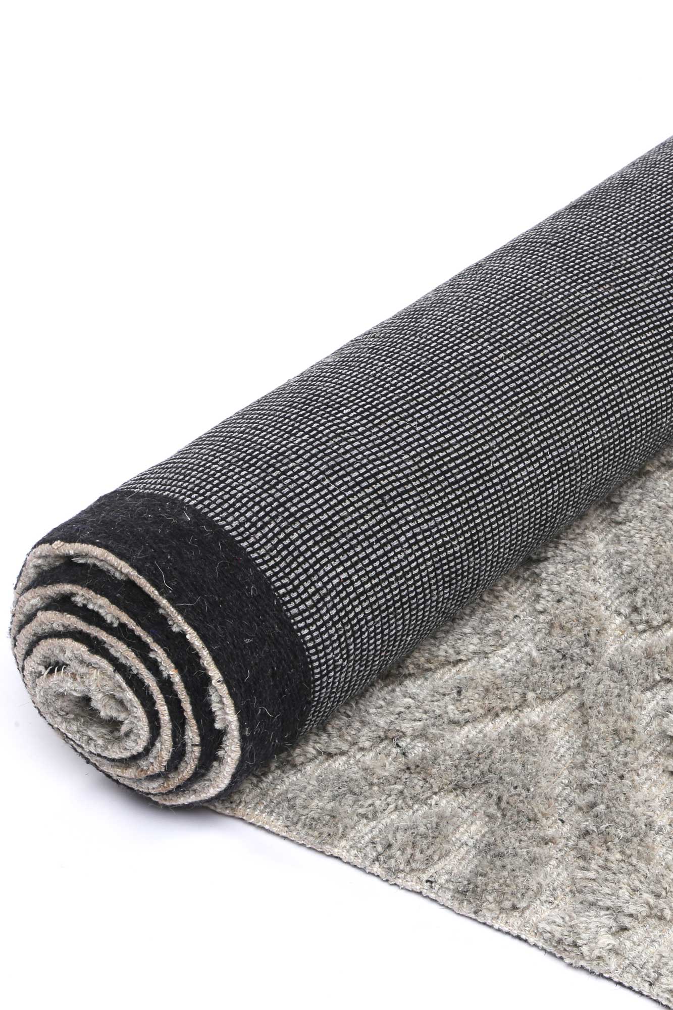 Varanasi Diamond Wool Blend Grey Rug