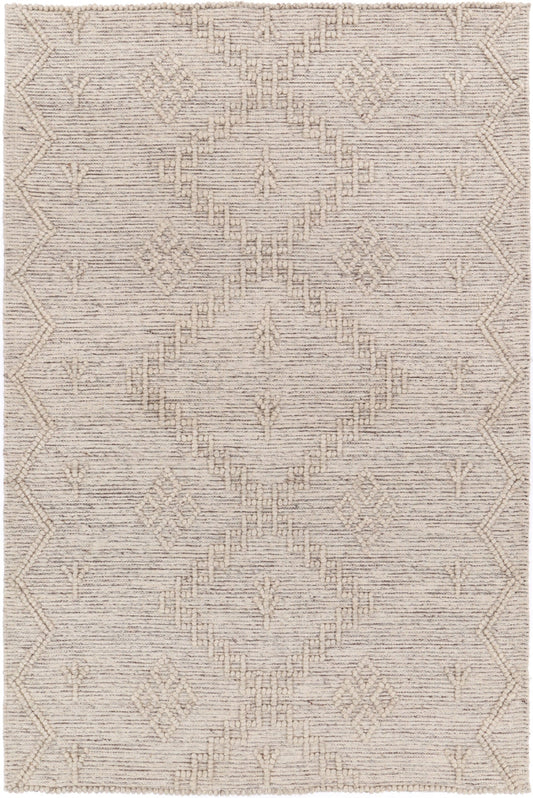 Varanasi Aztec Wool Blend Ash Rug