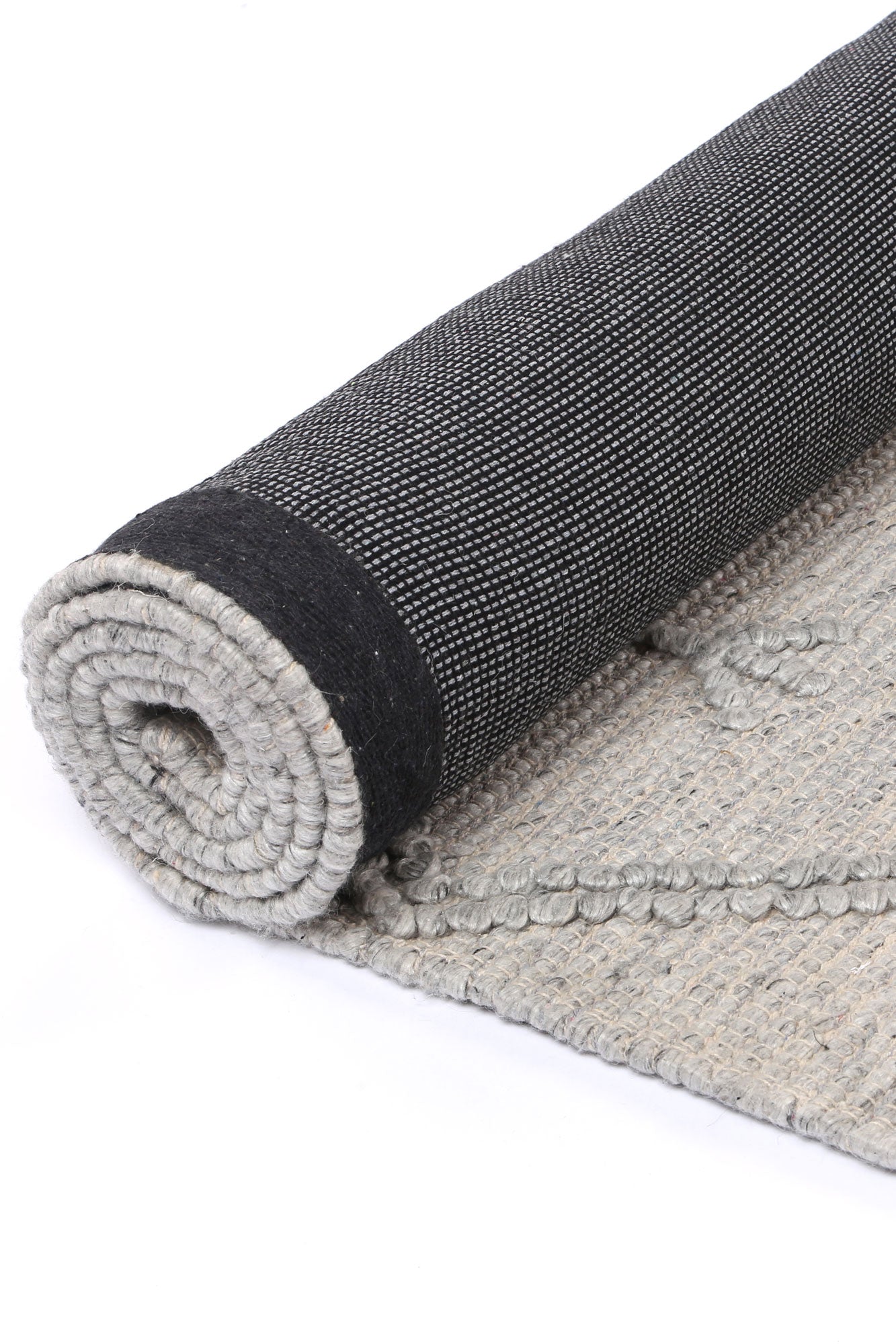 Varanasi Aztec Wool Blend Grey Rug