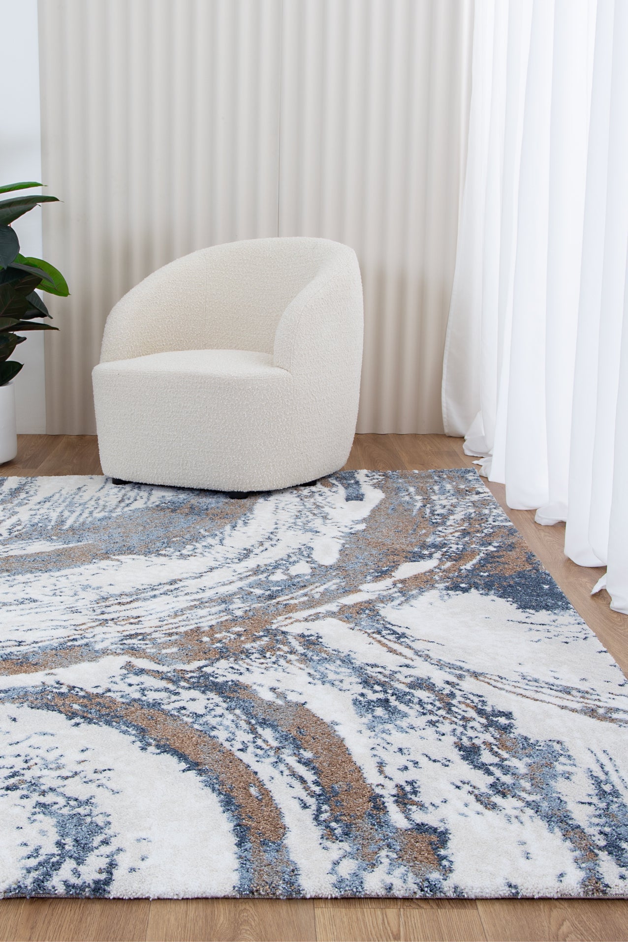 Alpha Abstract Elegance Polyester Rug