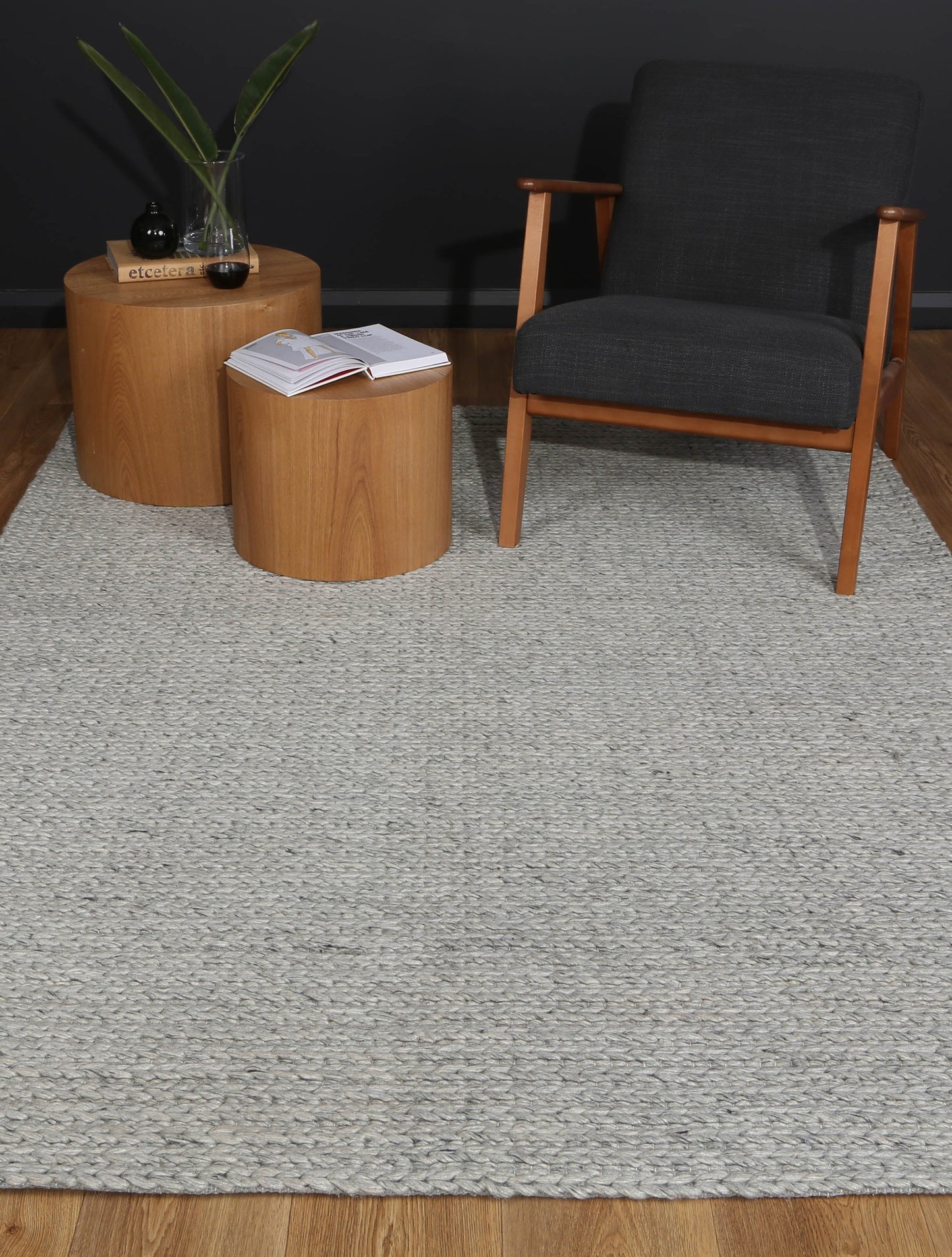 Harlow Cue Grey Wool Blend Rug