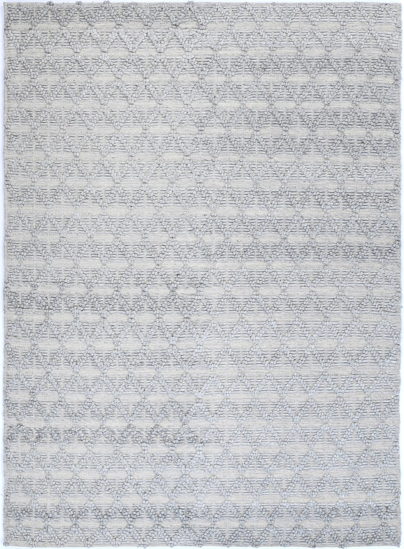 Kaiden Mosaic Tribal Grey Wool Rug