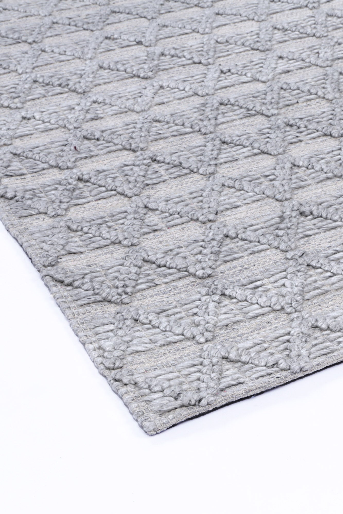 Kaiden Mosaic Tribal Grey Wool Rug