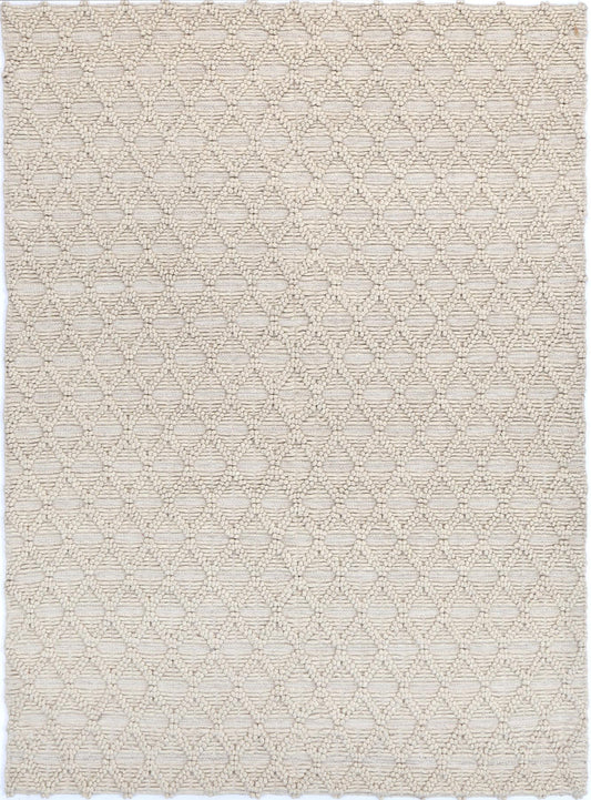 Kaiden Mosaic Tribal Natural Wool Rug