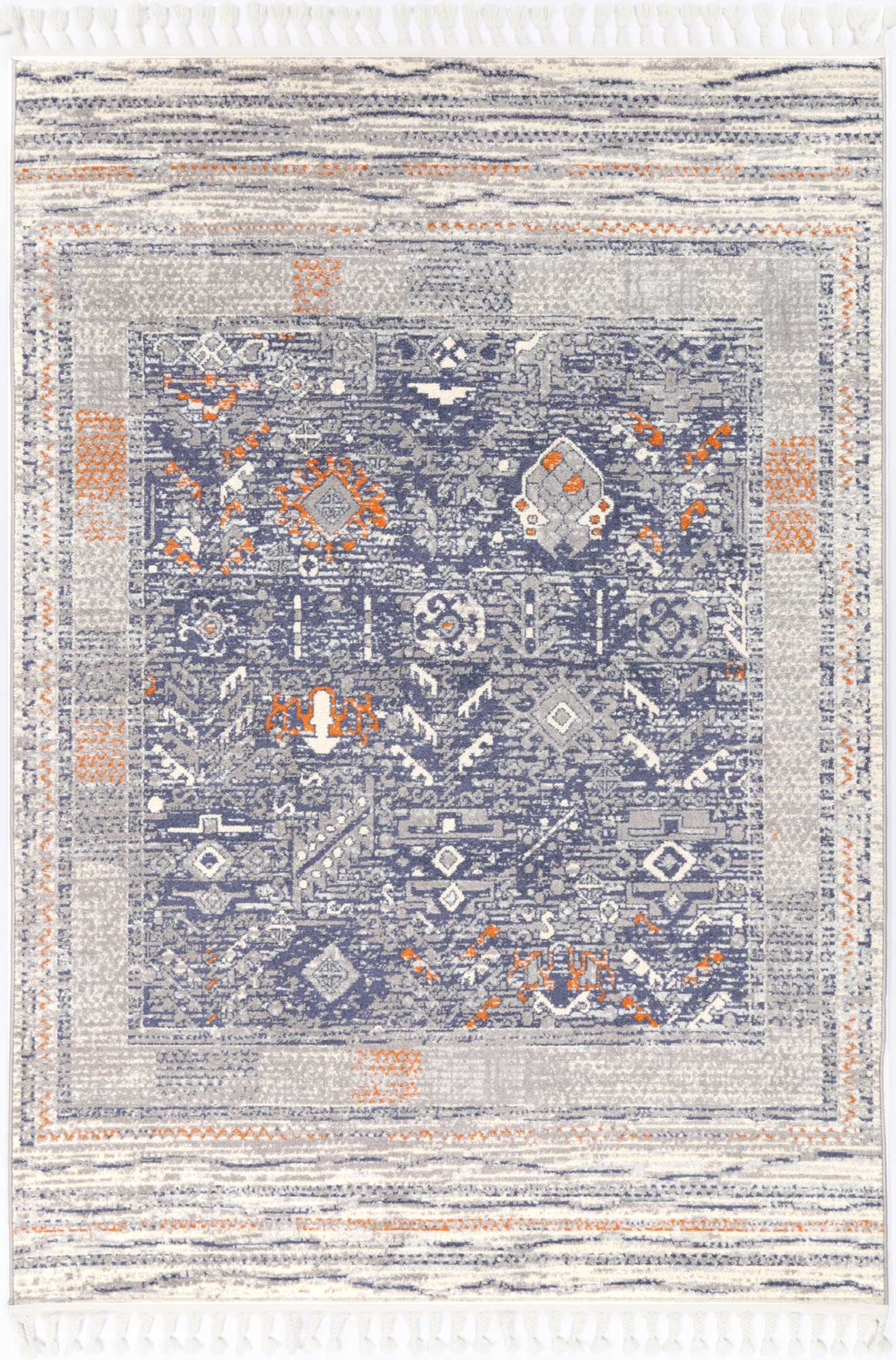 Millennium Santiago Blue & Cream Contemporary Rug