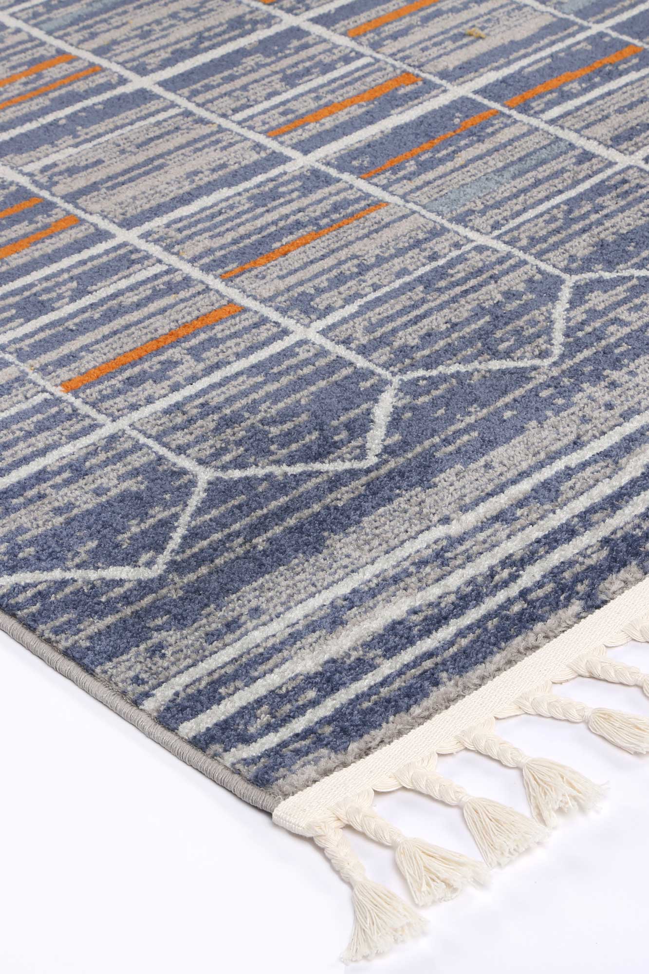 Millennium Talca Blue & Orange Contemporary Rug