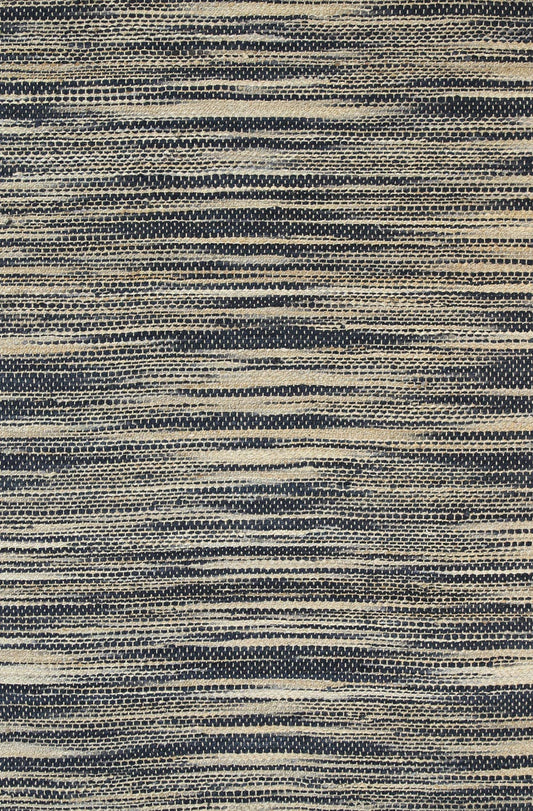 Tiger Grey Stipe Natural Jute Rug