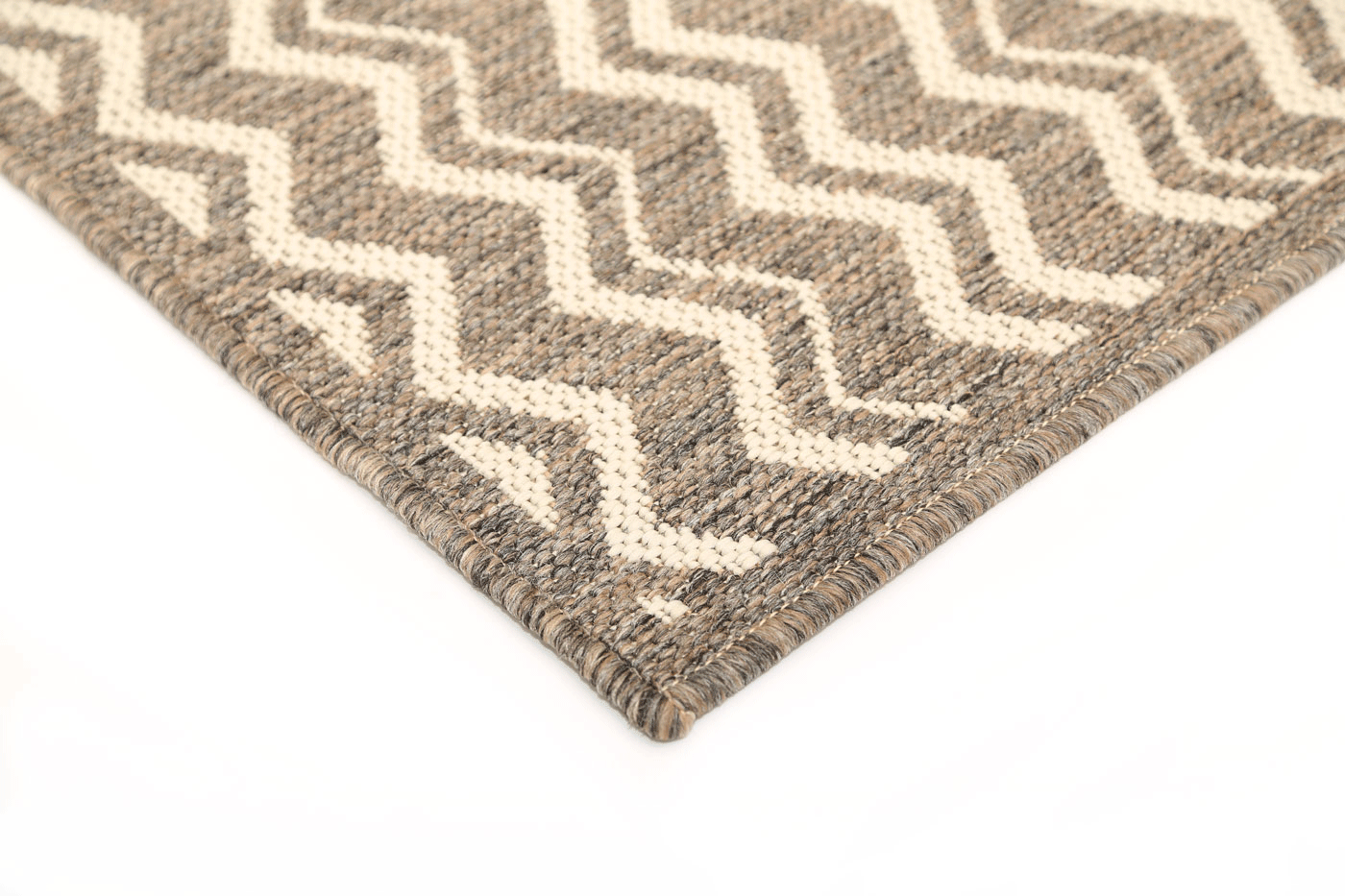 Sicili Brown Beige and Cream Geometric Rug