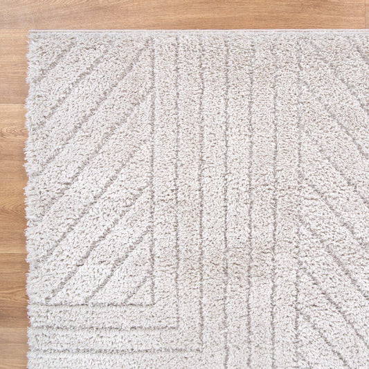 Authentic Modern Beige Shag Rug
