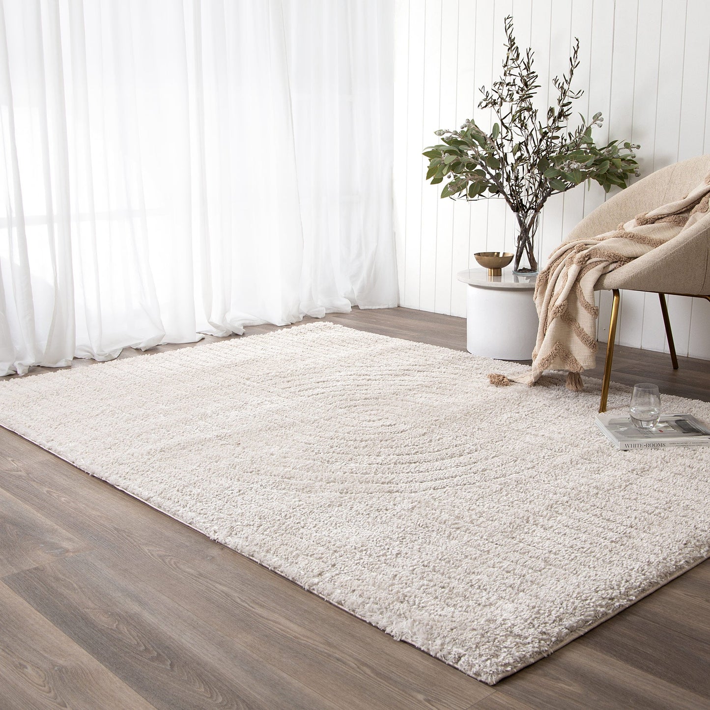 Authentic Beige Shag Rug