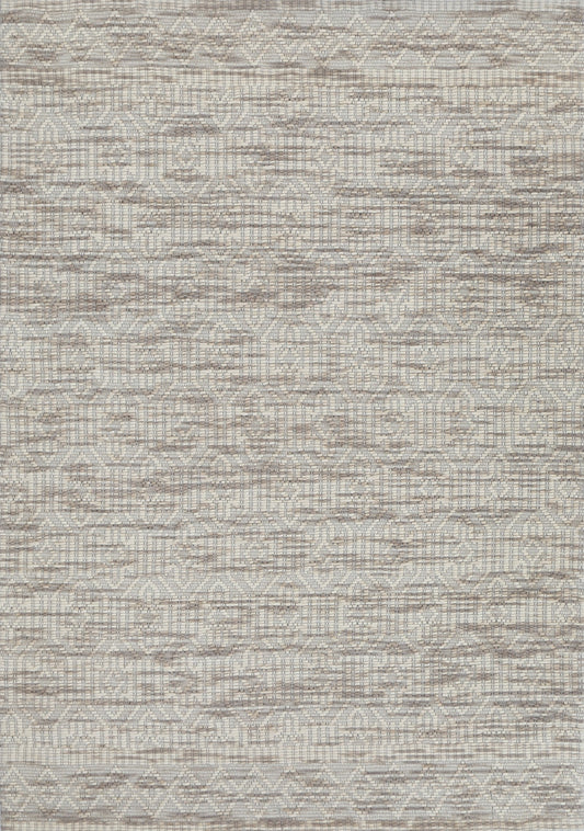 Wynter Geometric Beige Wool Rug