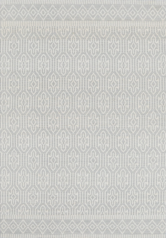 Wynter Geometric Light Grey Wool Rug