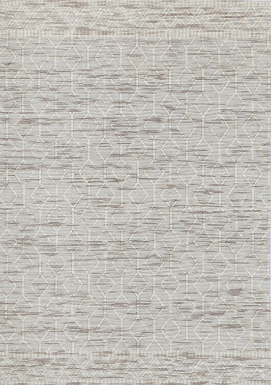 Wynter Lattice Beige Wool Rug