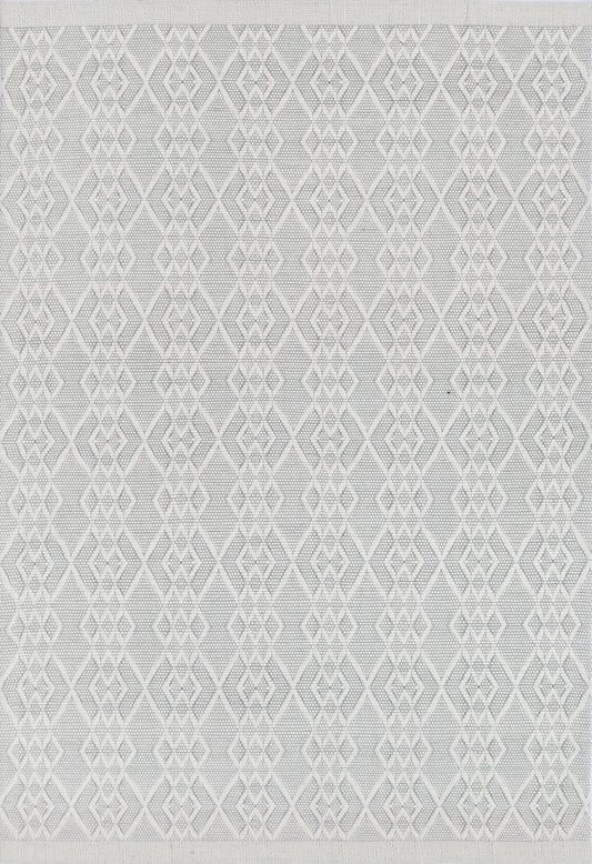 Wynter Diamond Grey Wool Rug