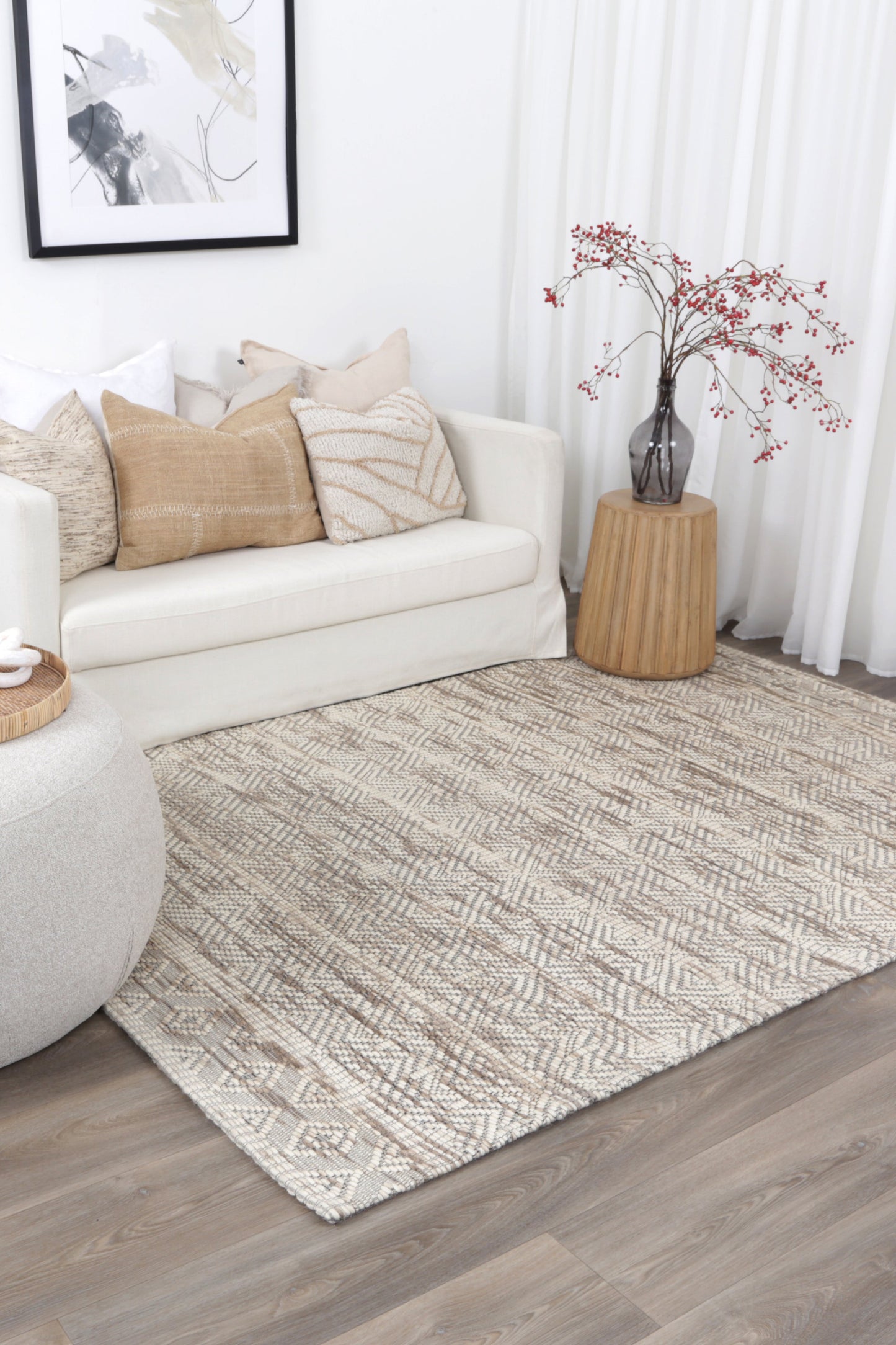 Wynter Beige Wool Rug