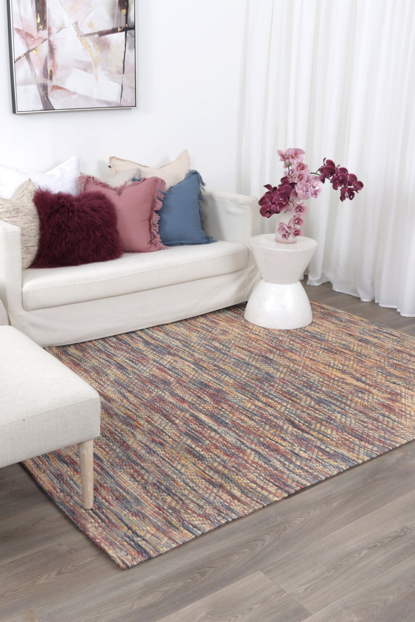 Wynter Chevron Multi Wool Rug