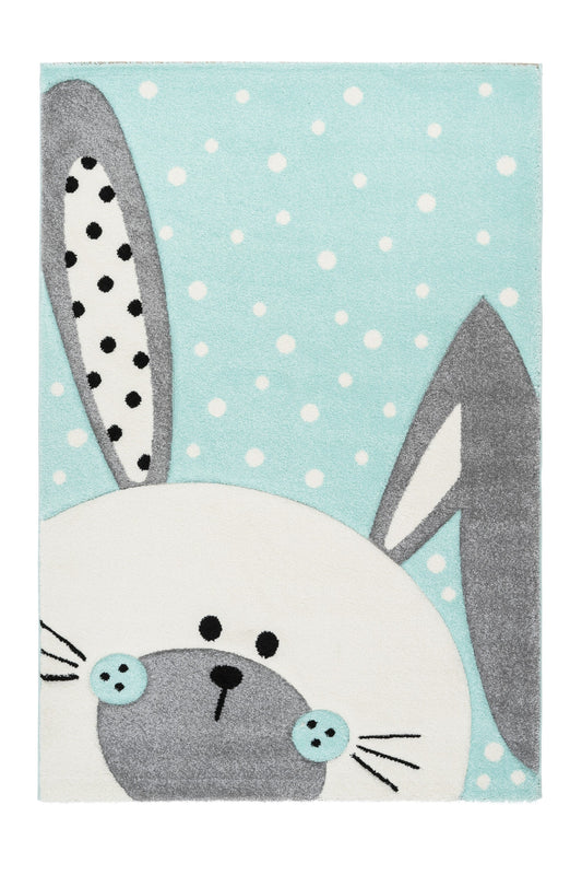 Amigo 324 Green Rabbit Kids Rug - Lalee Designer Rugs