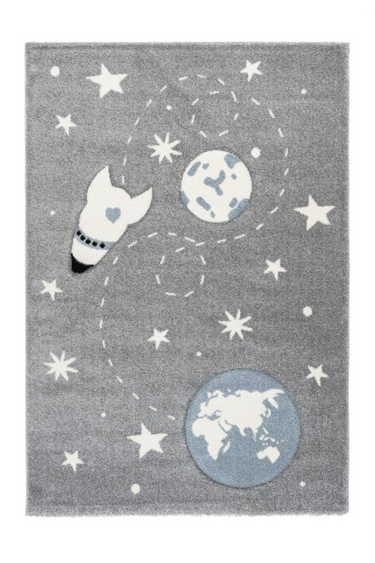 Amigo 330 Silver Rocket Ship Kids Rug - Lalee Designer Rugs