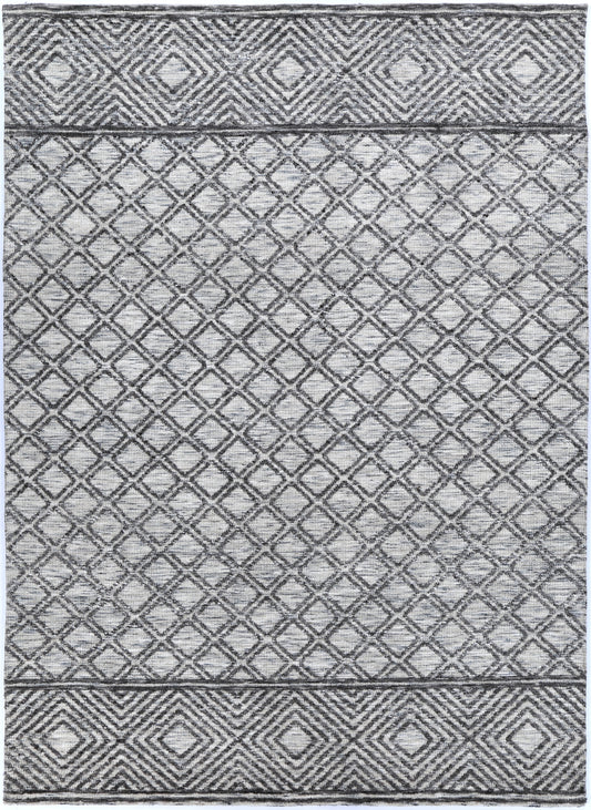 Zara Charcoal & Beige Cotton Blend Rug