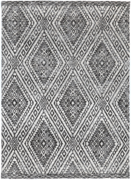 Zara Charcoal & Beige Cotton Blend Rug