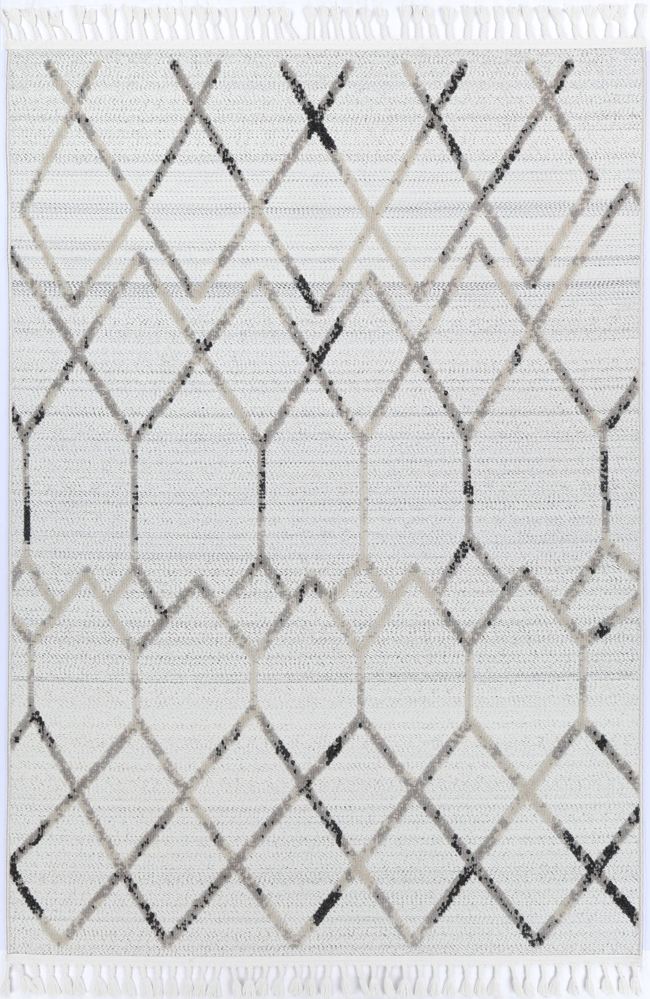 Mars Dorian Geometric Cream and Taupe Rug