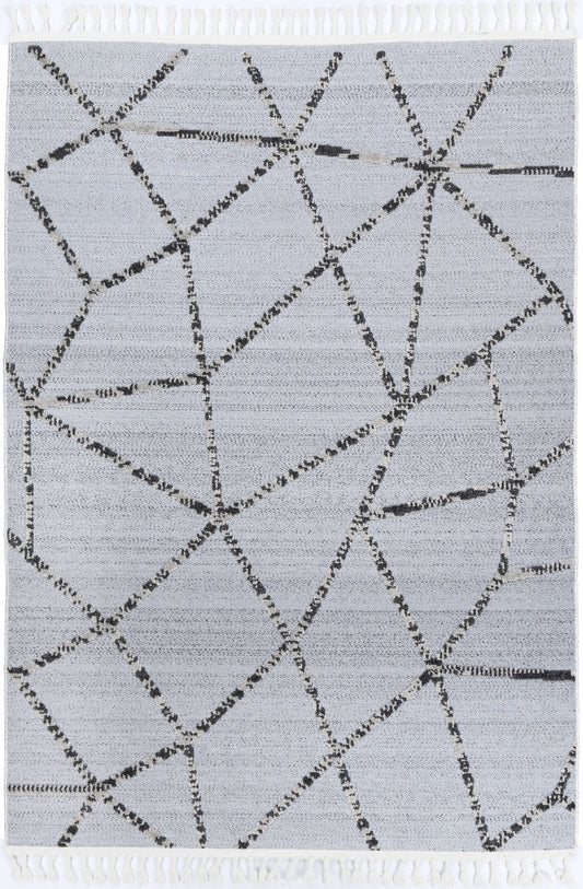 Mars Sparta Geomteric Grey and Ash Rug