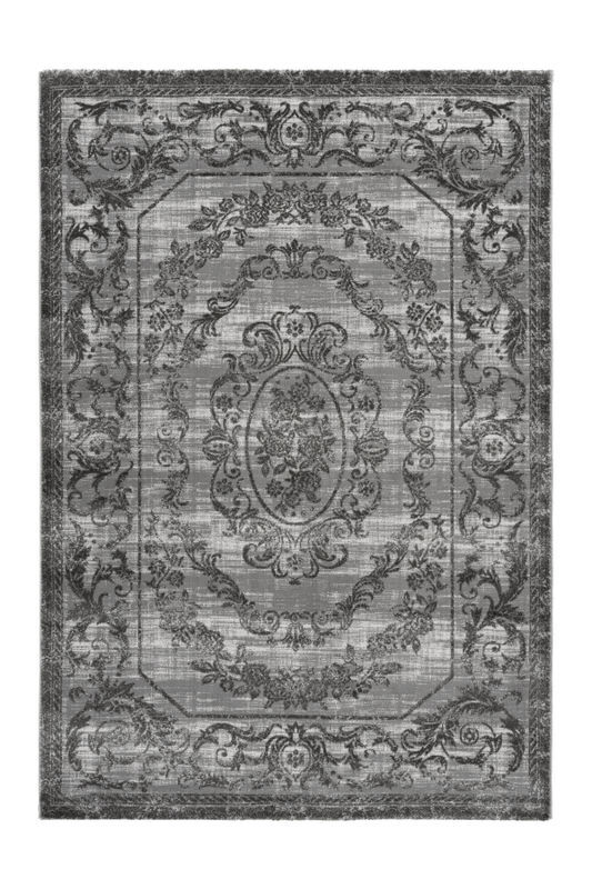 Aleyna 606 Silver Turkish Design Rug With Centre Medallion - Lalee Designer Rugs